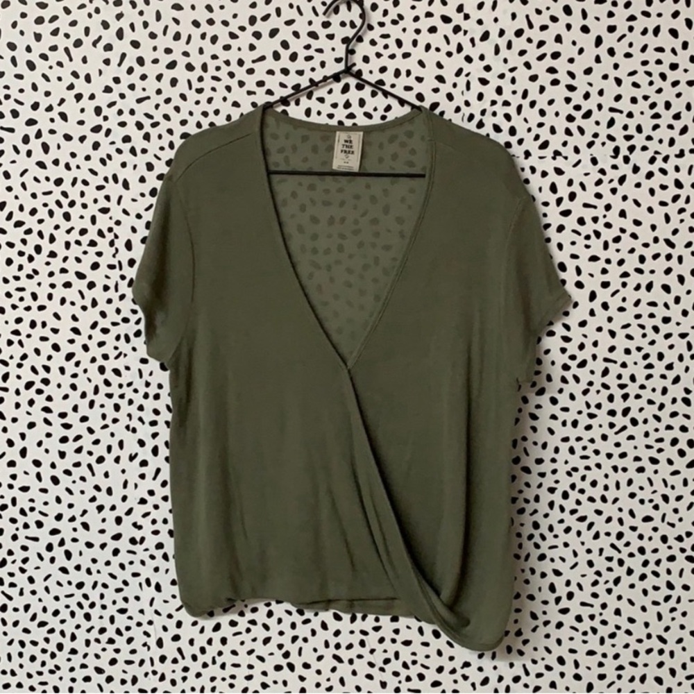 Free People wrap top, M